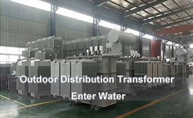 Outdoor Distribution Transformer Enter Water