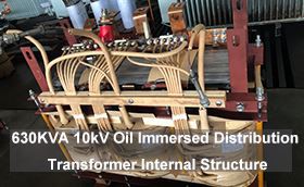 630KVA 10kV Oil Immersed Distribution Transformer Internal Structure