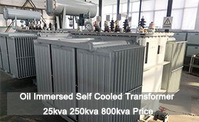 Oil Immersed Self Cooled Transformer 25kva 250kva 800kva Price