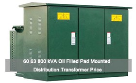 60 63 800 KVA Oil Filled Pad Mounted Distribution Transformer Price
